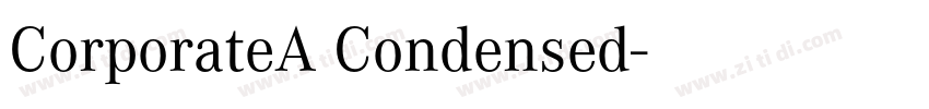 CorporateA Condensed字体转换